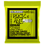 Ernie Ball Classic Rock N Roll, Pure Nickel Wrap Guitar Strings, 10-46