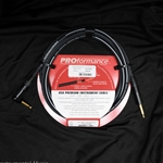 Proformance USA Guitar Instrument Cable, 10 FT, Right Angle, 1/4-1/4R