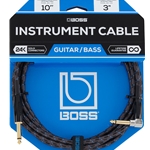 Boss BIC10A 10 Ft Right Angle Instrument Cable