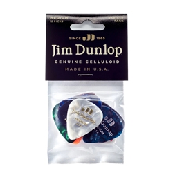 Dunlop Celluliod Variety Player 12 Pack, Medium Picks