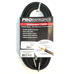 Proformance Instrument Cable, 20 FT, 1/4" ST- 1/4" ST