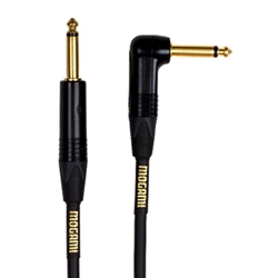 Mogami Gold Instrument Cable Straight to Right Angle; 25 ft