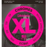 D'Addario ECB81 Chromes Bass Guitar Strings, Light, 45-100, Long Scale