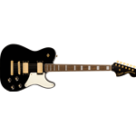 Squier Limited Edition Paranormal Troublemaker Telecaster® Deluxe, Laurel Fingerboard, Parchment Pickguard, Gold Hardware, Black