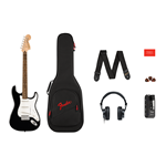 Squier Affinity Series™ Stratocaster® Mustang™ Micro Pack, Laurel Fingerboard, Black, Gig Bag