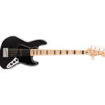 Squier Affinity Series™ Active Jazz Bass® V, Maple Fingerboard, Black Pickguard, Black Metallic