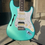 Used 2020 Fender Rarities Series Thinline Stratocaster HSS Mystic Seafoam Green with Molded Case