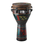 Remo Mondo Designer Series Djembe, Key Tuned 14"x25", Skyndeep, Adinkra Finish