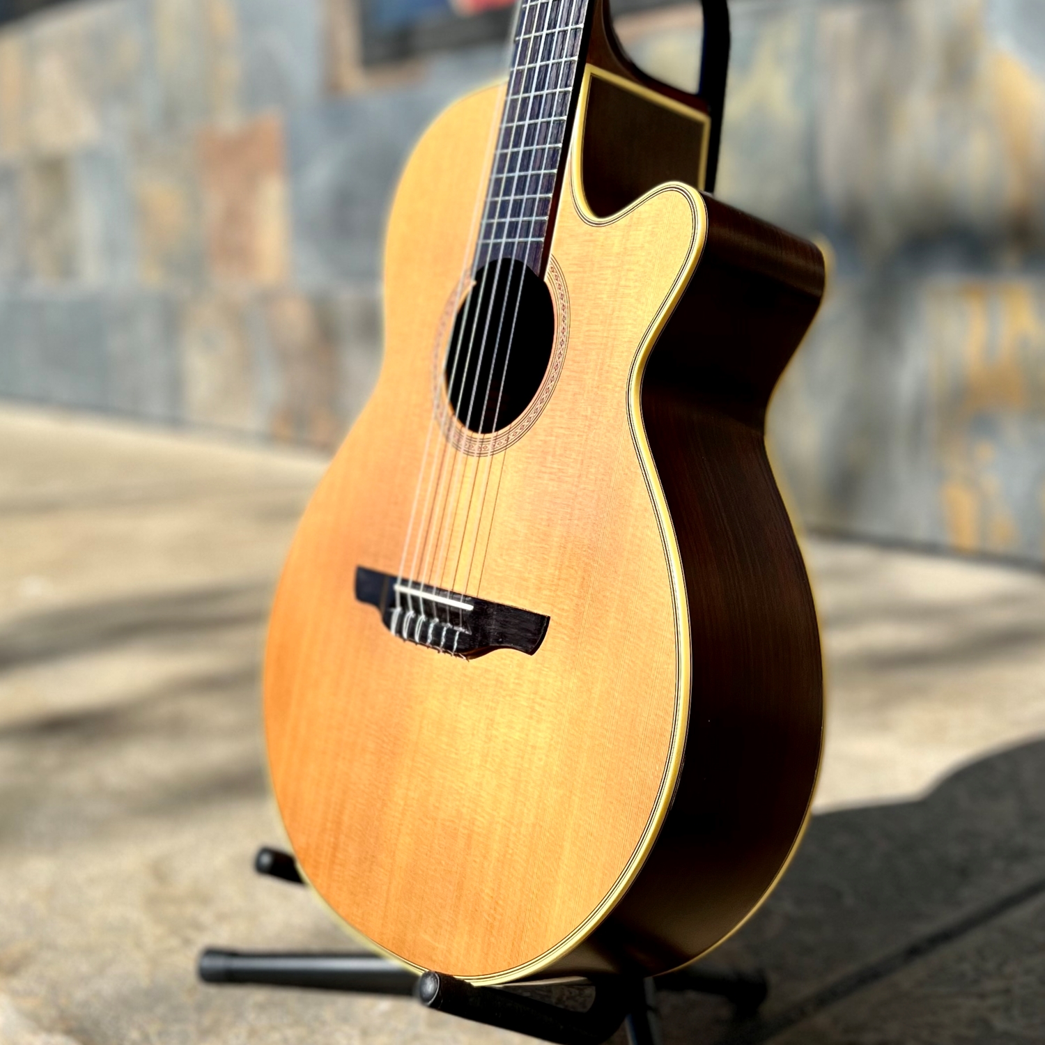 Used Takamine NPT-110(n) Nylon Acoustic Guitar with Hardcase Natural/Stain  Classical Rosewood