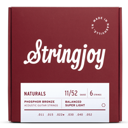 Stringjoy Naturals | Super Light Gauge (11-52) Phosphor Bronze Acoustic Guitar Strings