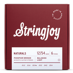 Stringjoy Naturals | Light Gauge (12-54) Phosphor Bronze Acoustic Guitar Strings