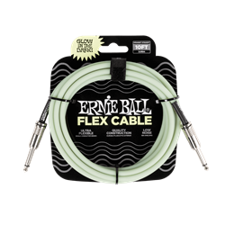 Ernie Ball  Flex Instrument Cable Straight/Straight 10ft - Glow in Dark