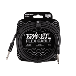 Ernie Ball Flex instrument Cable Straight/Straight 10ft Black