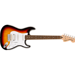 Squier Affinity Series™ Stratocaster® Junior HSS, Laurel Fingerboard, White Pickguard, 3-Color Sunburst