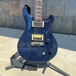 Used 2001 PRS SE Santana Wrap-Around Transparent Royal Blue with Hard Case