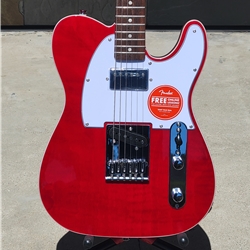 Squier Affinity Series™ Telecaster® FMT SH, Laurel Fingerboard, White Pickguard, Crimson Red Transparent