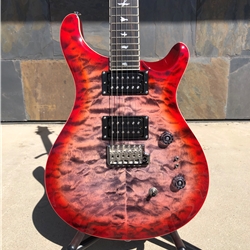 PRS SE Custom 24-08 Quilt Top Charcoal Cherry Burst with Bag