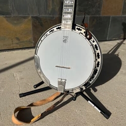 Used Deering Calico Banjo with Hard Case Previously owned by Brush Arbor's Banjo Player