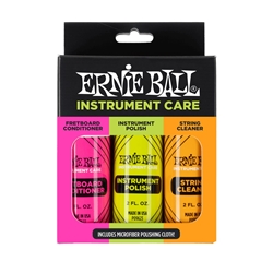 Ernie Ball Instrument Care 3-Pack Kit with Microfiber Polish Cloth