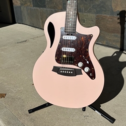 Cole Clark True Hybrid TL2EC All Blackwood Ebony, Shell Pink