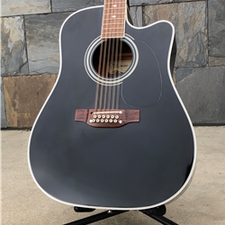 Used Takamine EF381SC 12 String Acoustic Electric Black