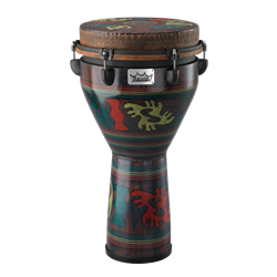 Remo Mondo Designer Series Djembe, Key Tuned 14"x25", Skyndeep, Adinkra Finish